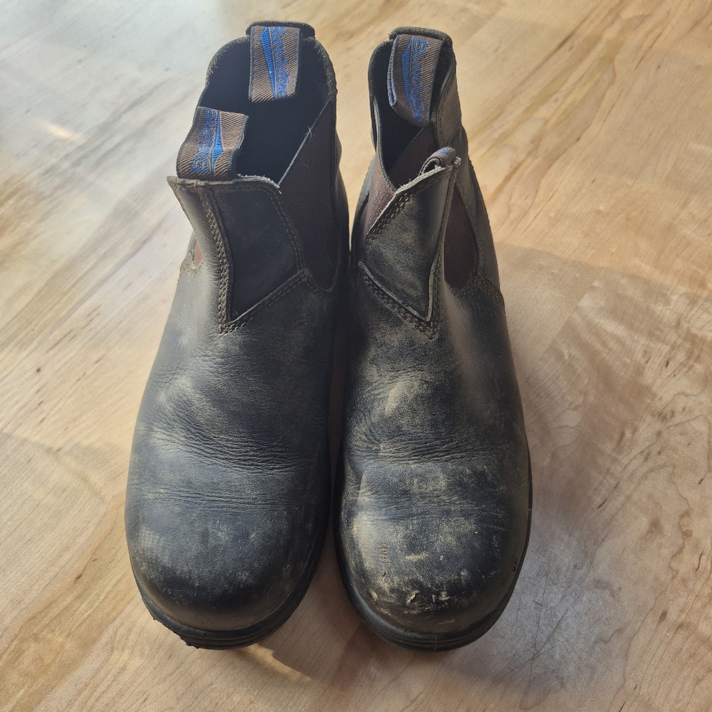 Blundstones - Brown Leather - Steel Toe Chelsea Work Boots - Blundstone Size 6